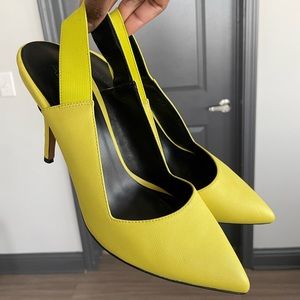 ALDO | Neon Yellow Slingback Pumps